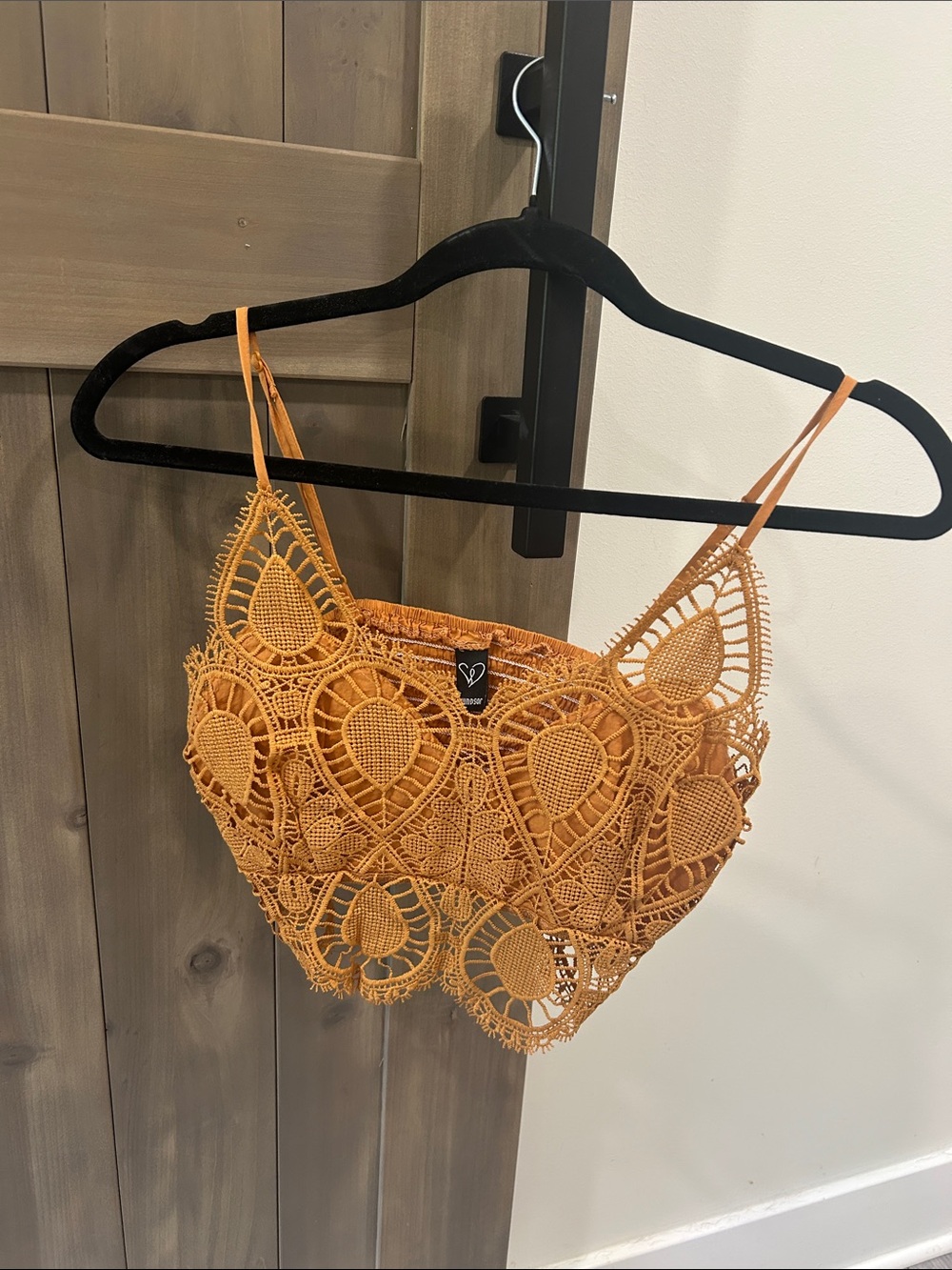 Windsor Mustard Crochet Crop Top
